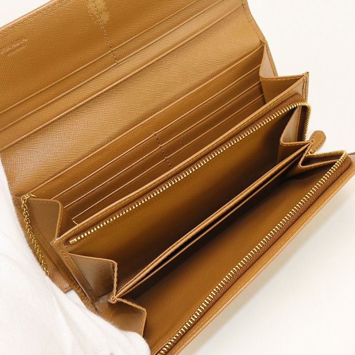 Prada Saffiano Leather Wallet 1m1349 Long Wallet With Di-fold Coin Purse
