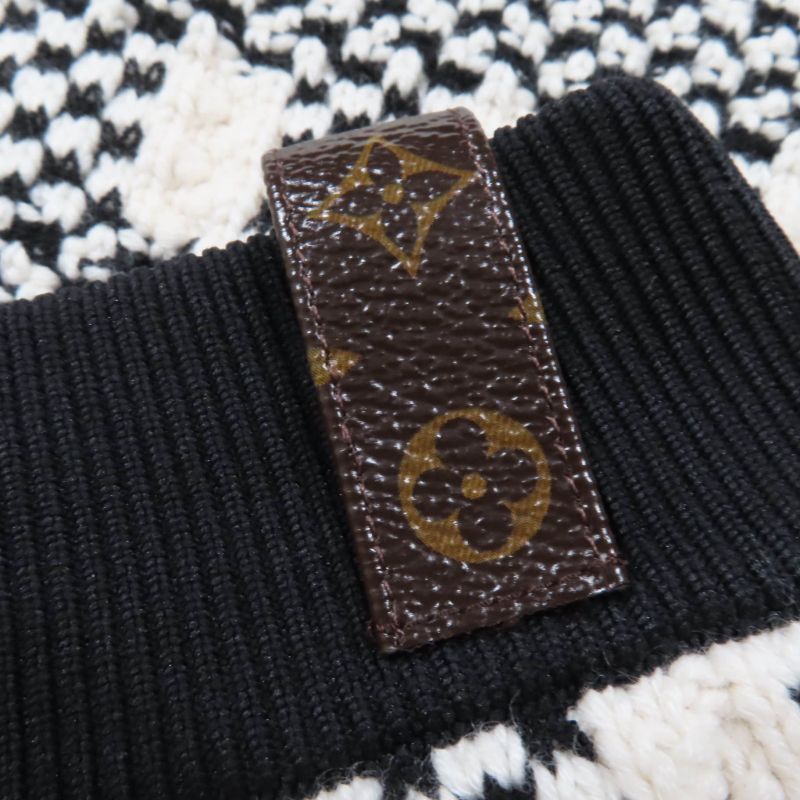 Louis Vuitton 22AW Wool Cotton Cashmere Blend Monogram Tag Knit Skirt Tight