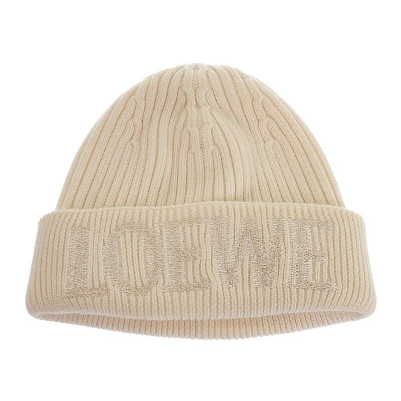 Loewe Beanie Knit Cap Hat Wool Ivory White Going Out Travel