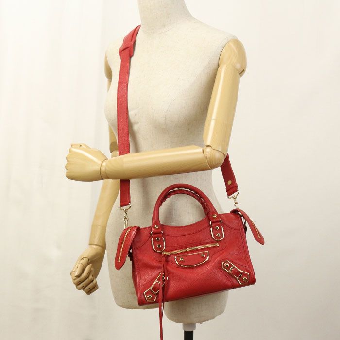 Balenciaga Classic Mini City 390160 Handbag Leather Women
