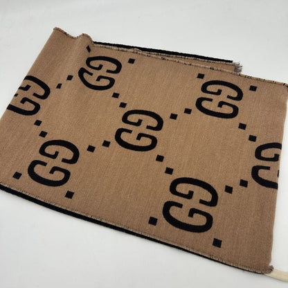 Gucci GG Jacquard Wool Silk Scarf — view 8