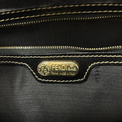 Fendi Shoulder Bag Pecan Black And Light Brown Leather