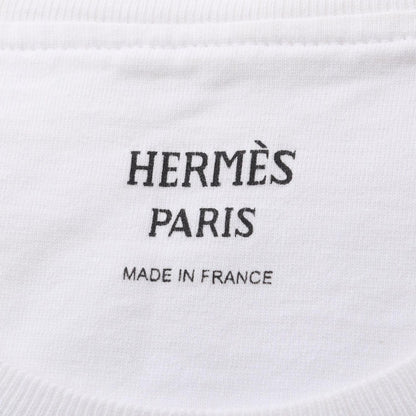 Hermes Top Mosaic Embroidery Cotton T-Shirt — view 3