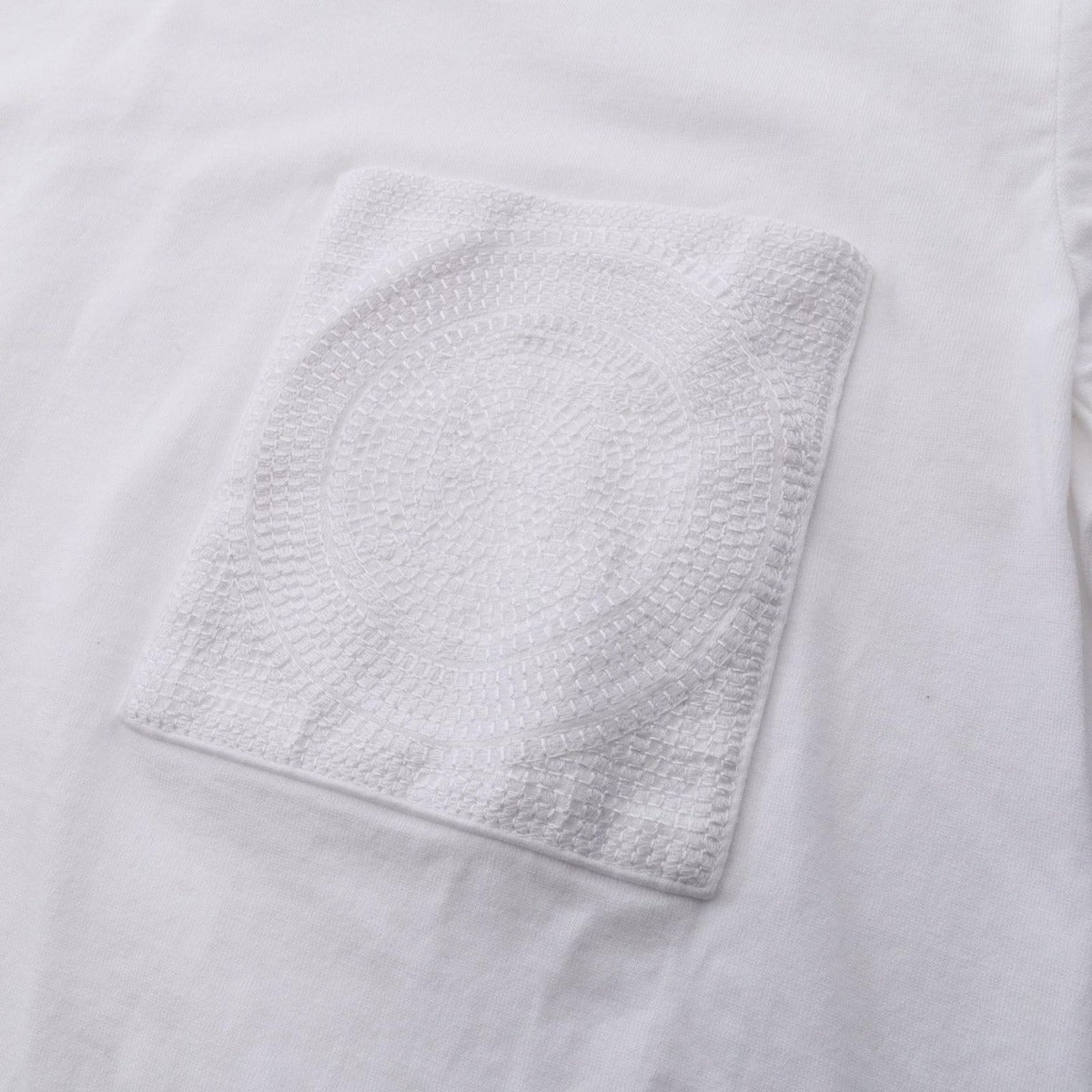 Hermes Top Mosaic Embroidery Cotton T-Shirt — view 9
