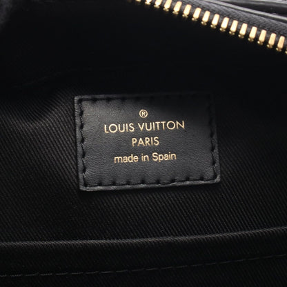 Louis Vuitton Shoulder Bag Saintonge Noir Black Canvas Leather — view 4