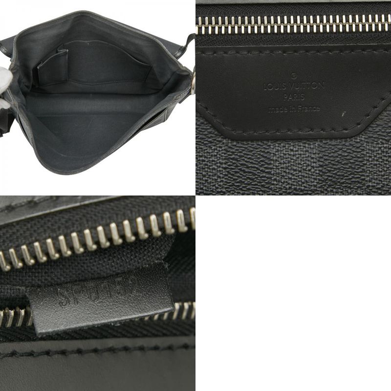 Louis Vuitton Damier Graphite Danielle MM Crossbody Shoulder Bag N58029 Black