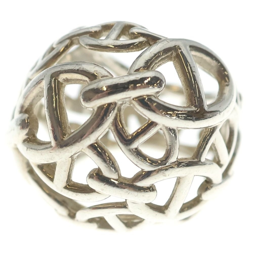 Hermes Enchainee TGM Chaine D'ancre Ring Silver