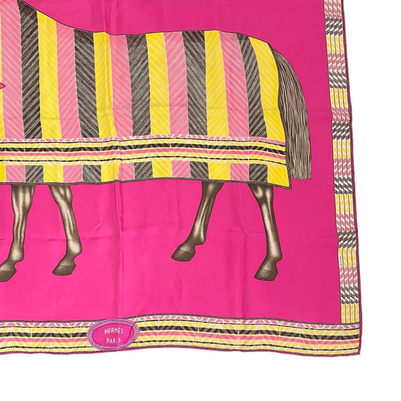 Hermes Carre 90 Scarf Silk Wash Favolie Du Faubourg Multicolor