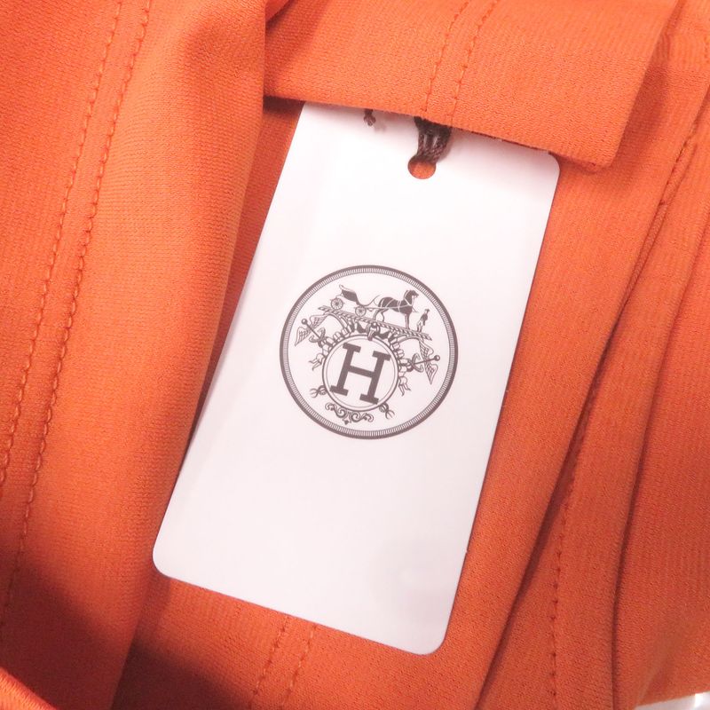 Hermes 100% Cotton H Logo Embroidery Crew Neck Short Sleeve Pocket T-shirt Cut