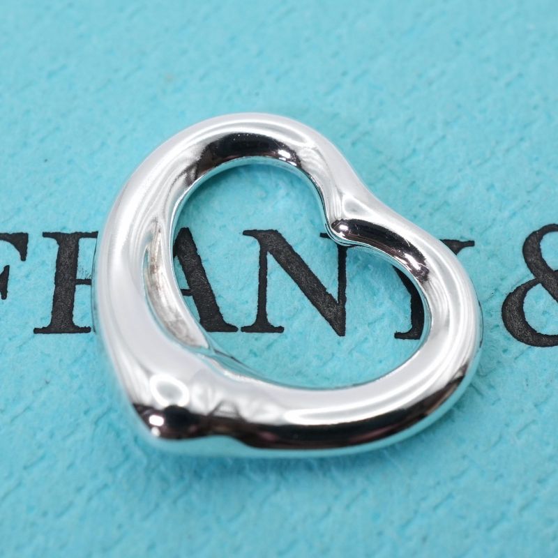 16mm (0.63in)tiffany & Co Open Heart Silver Necklace Top 25-1198
