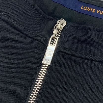 Louis Vuitton Bottoms Wool Pants Logo Black Silver