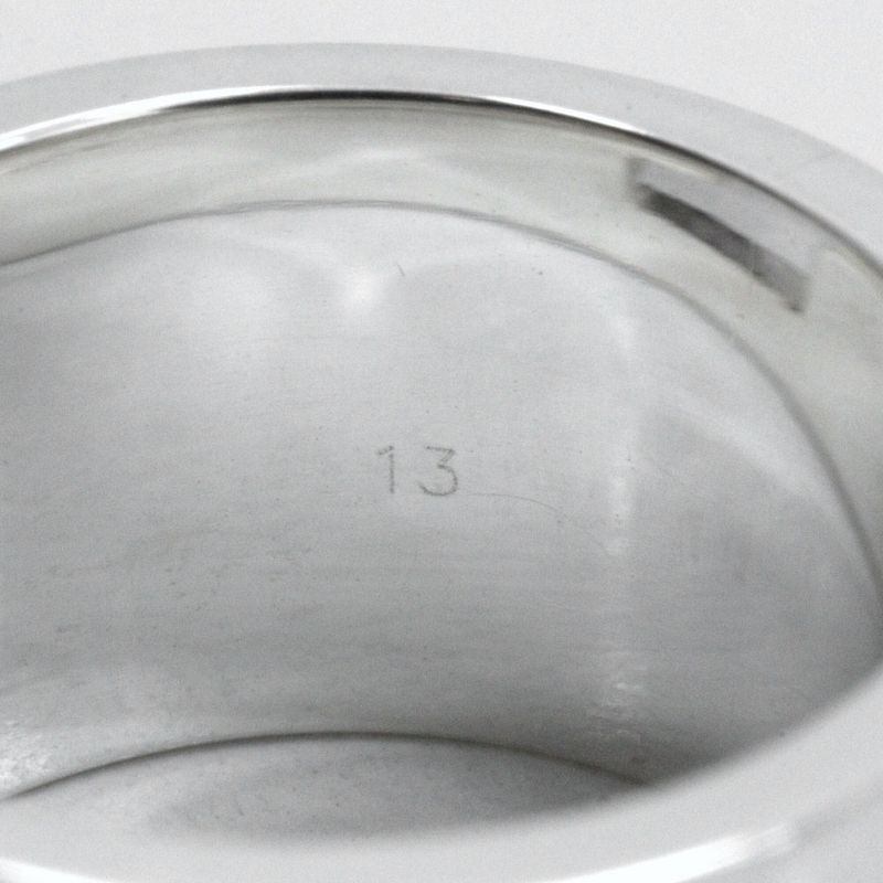 Gucci Branded G Wide Silver 925 12.5 Ladies 10.8g Ring