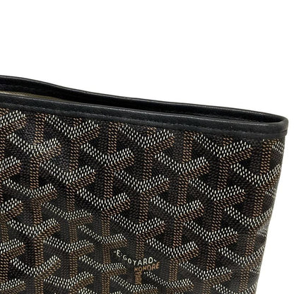 Goyard Tote Bag Saint Louis PM Black×brown×white Leather