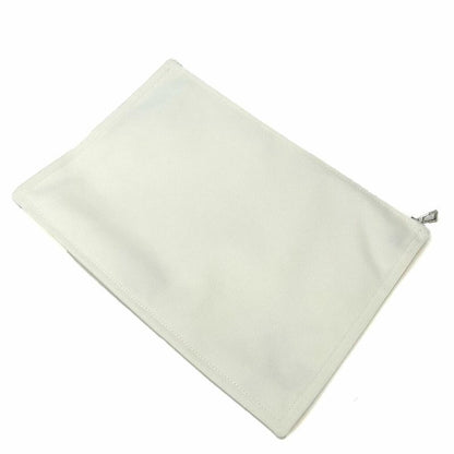 Polar Hermes Baby Pouch Trousse Flat GM Adada Canvas Wooden Horse White