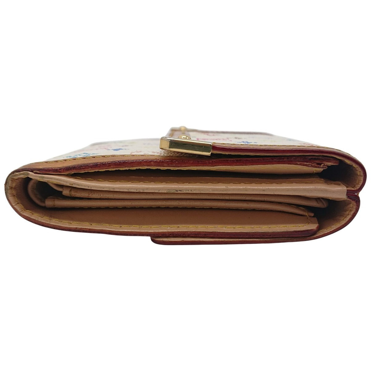 Louis Vuitton Multicolor Fold Wallet Porte Monet Billets Cult Cles White — view 6