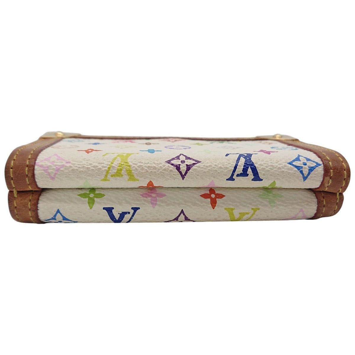 Louis Vuitton Multicolor Fold Wallet Porte Monet Billets Cult Cles White — view 7
