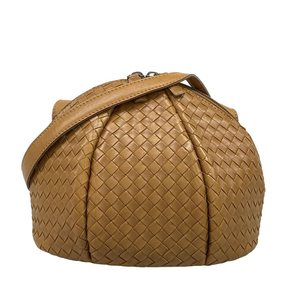 Bottega Veneta Shoulder Bag Intrecciato Brown Leather