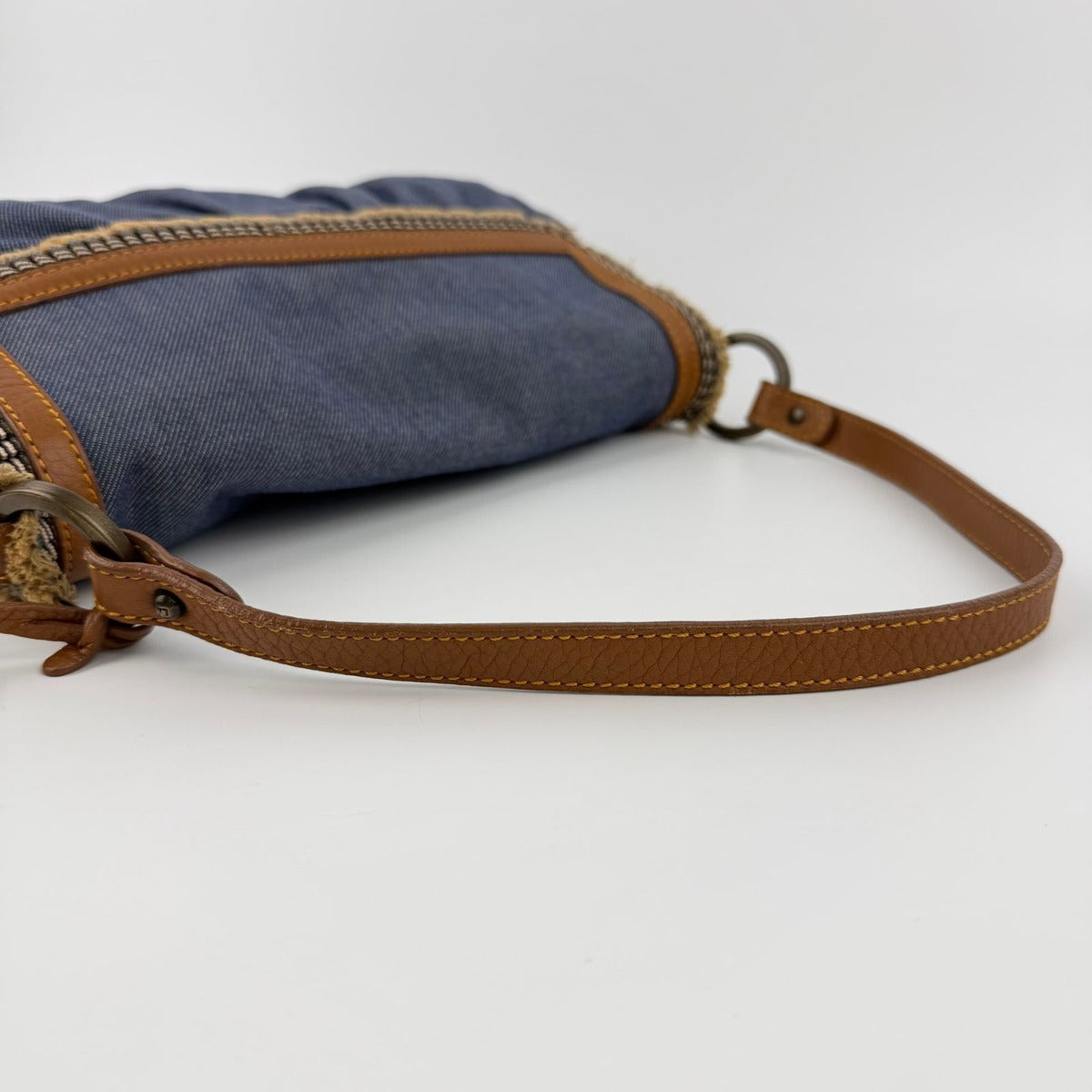 Fendi Shoulder Bag Blue Denim Vintage — view 13