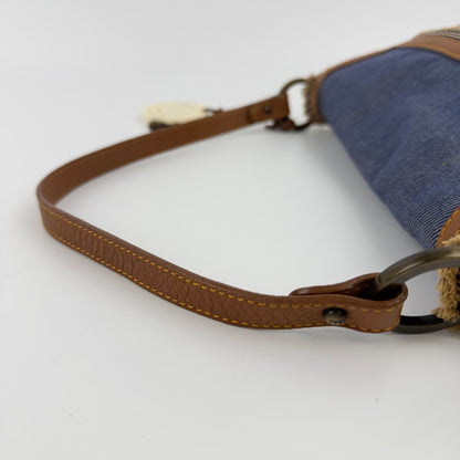 Fendi Shoulder Bag Blue Denim Vintage — view 14