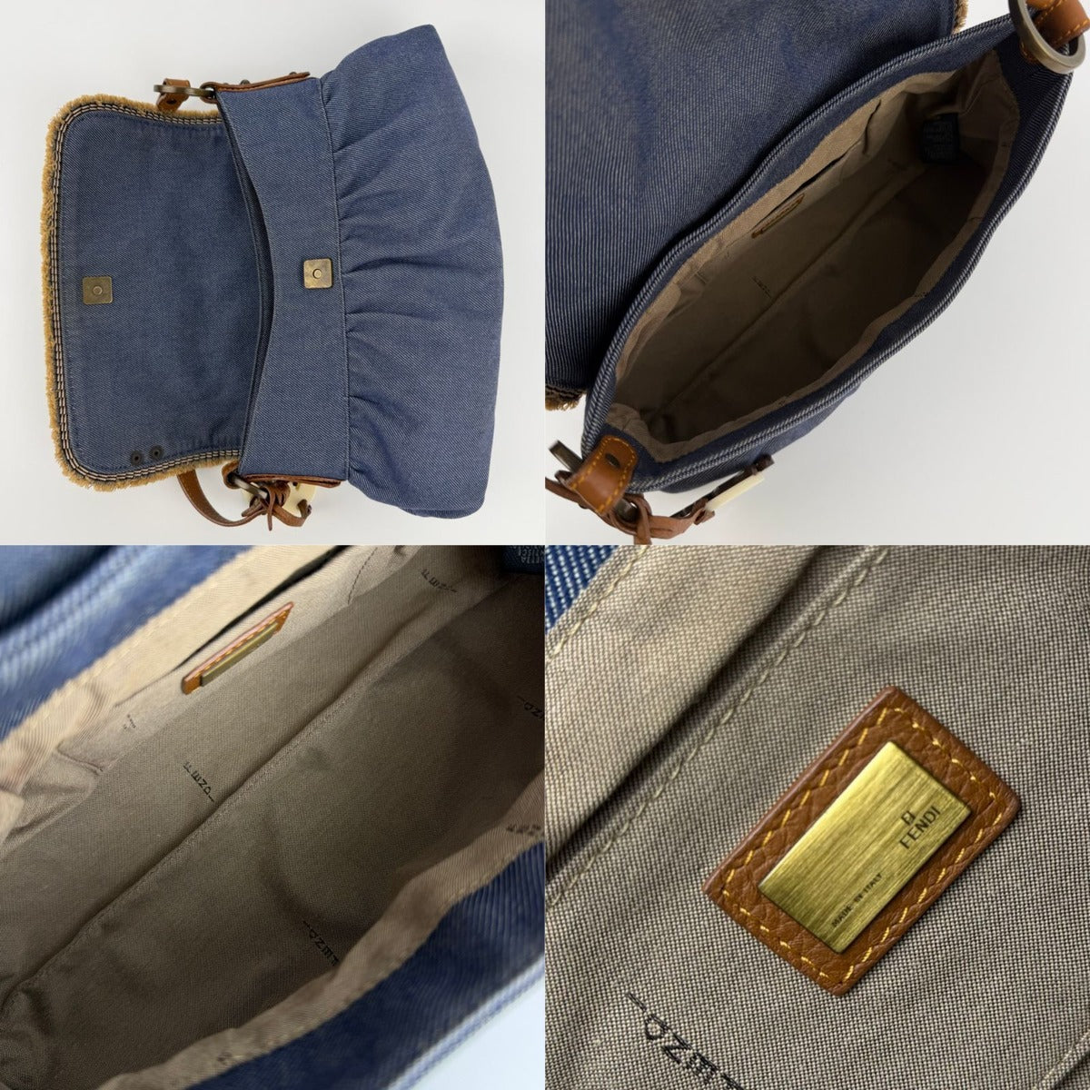 Fendi Shoulder Bag Blue Denim Vintage — view 16