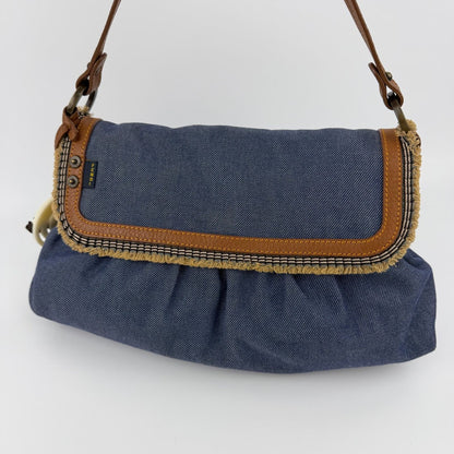 Fendi Shoulder Bag Blue Denim Vintage — view 2