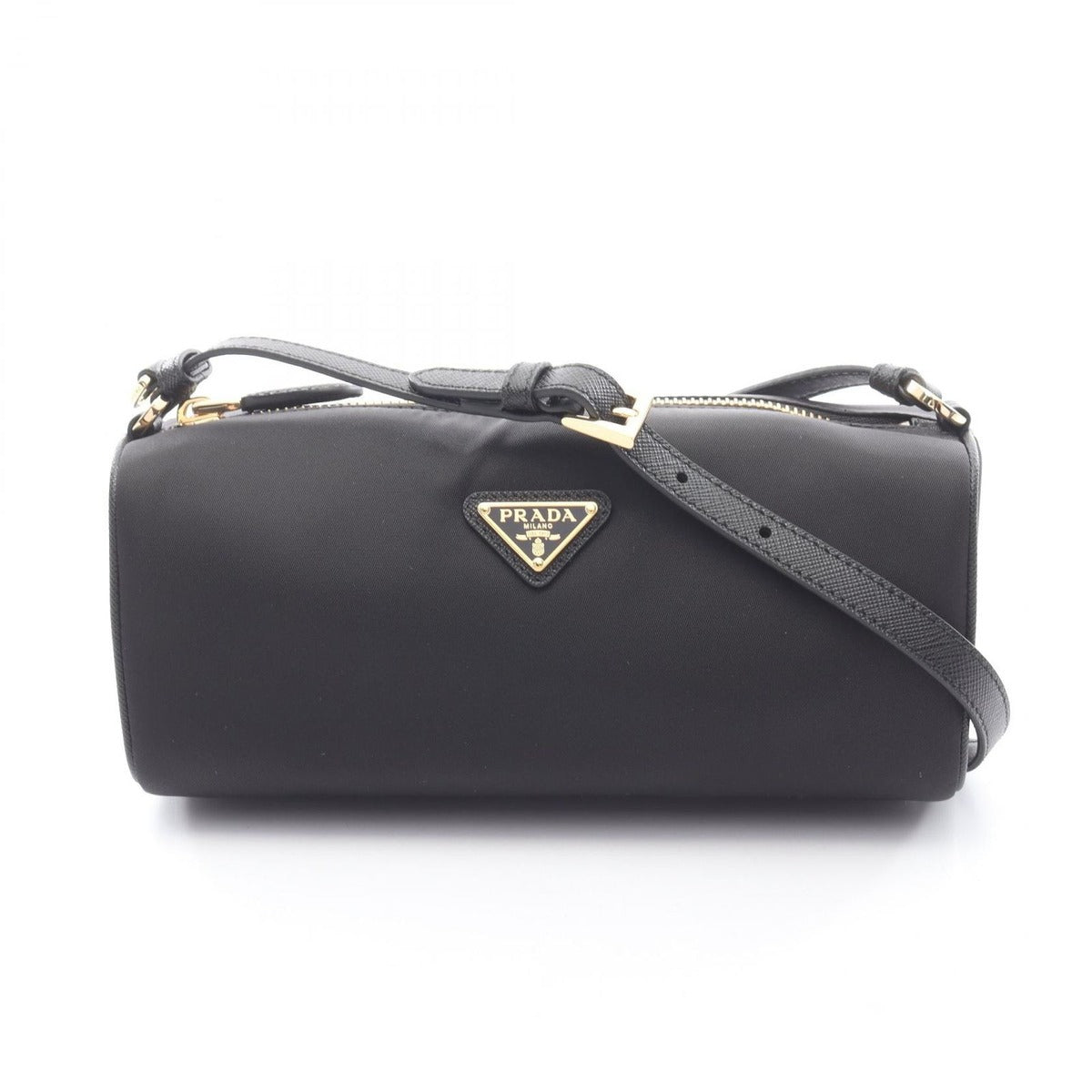 Prada Shoulder Bag Re-Nylon Pouch Tessuto Saffian Black