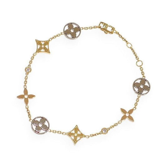 Louis Vuitton Monogram Idylle Bracelet 18k Yellow Gold 18k Pink Diamond