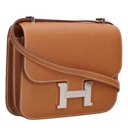 Hermes Constance 3 Mini W Engraved Svhardware Epson Leather Shoulder Bag Men's