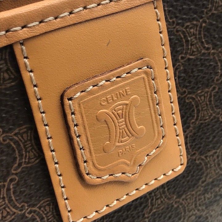 Celine Macadam Triomphe Clutch Brown