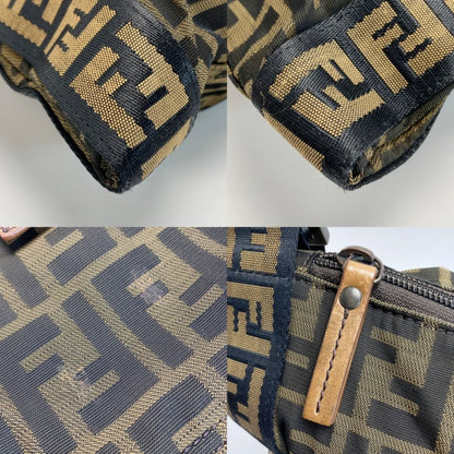 Fendi Zucca Pattern Shoulder Bag 7va167 Brown Canvas X Leather Messenger Bag