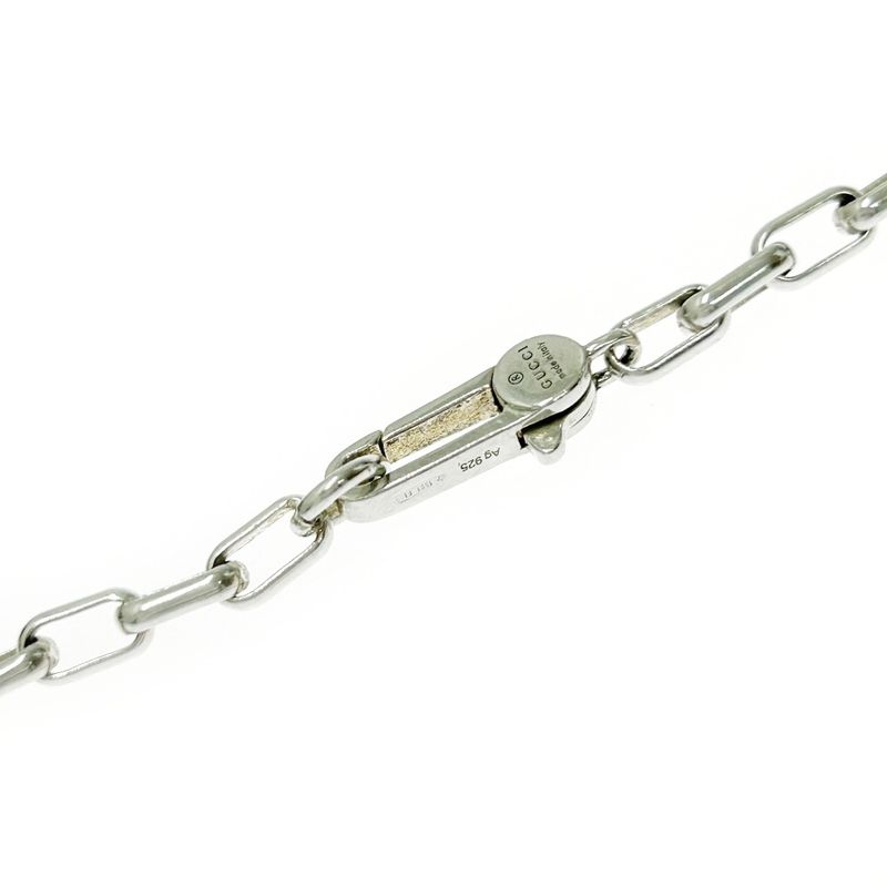 Gucci Silver Interlocking G Necklace 22.0g 925 Engraved 354280 Necklace