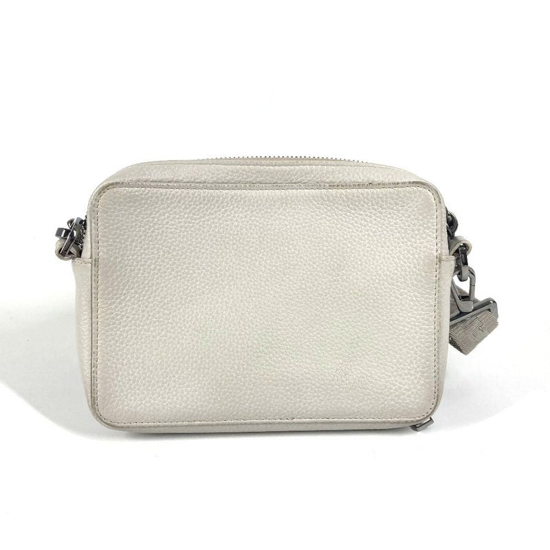 DIOR Shoulder Bag Logo Leather Ivory