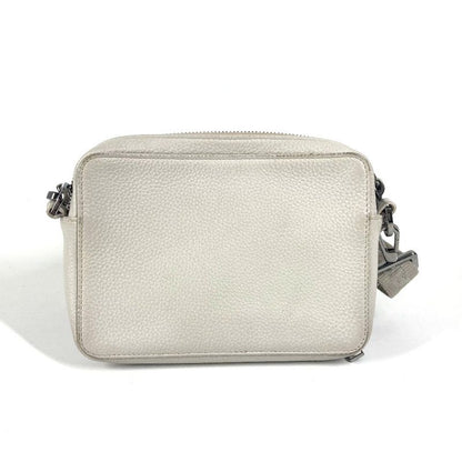 DIOR Shoulder Bag Logo Leather Ivory