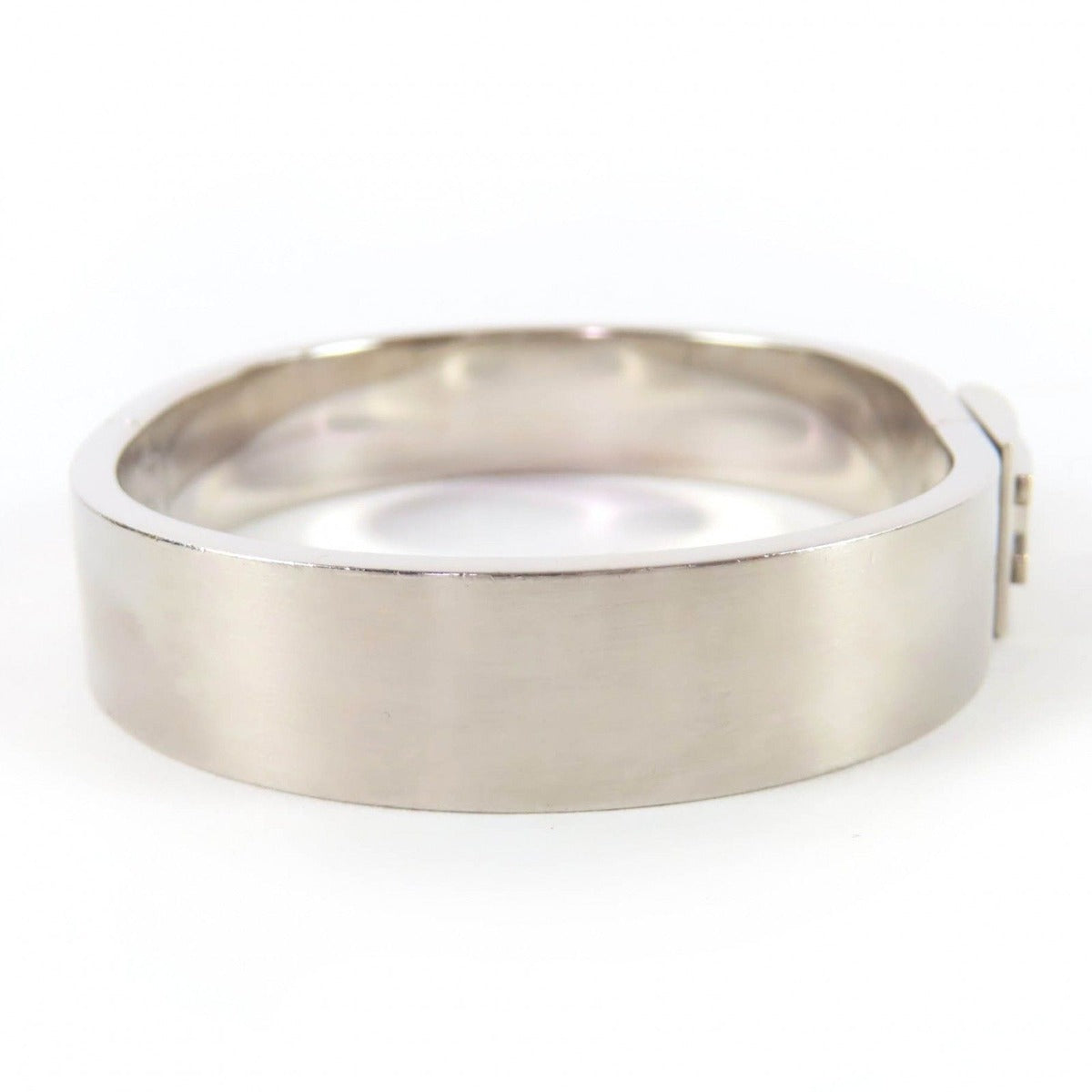 Hermes Jet Bangle Palladium Plated Bracelet Silver Weight — view 4