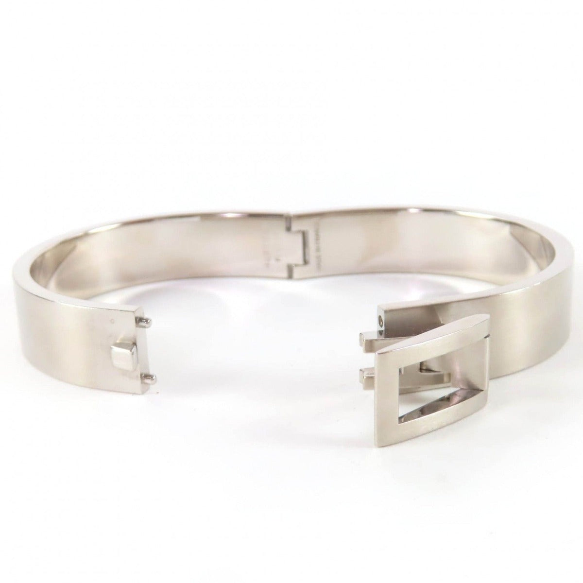 Hermes Jet Bangle Palladium Plated Bracelet Silver Weight — view 6
