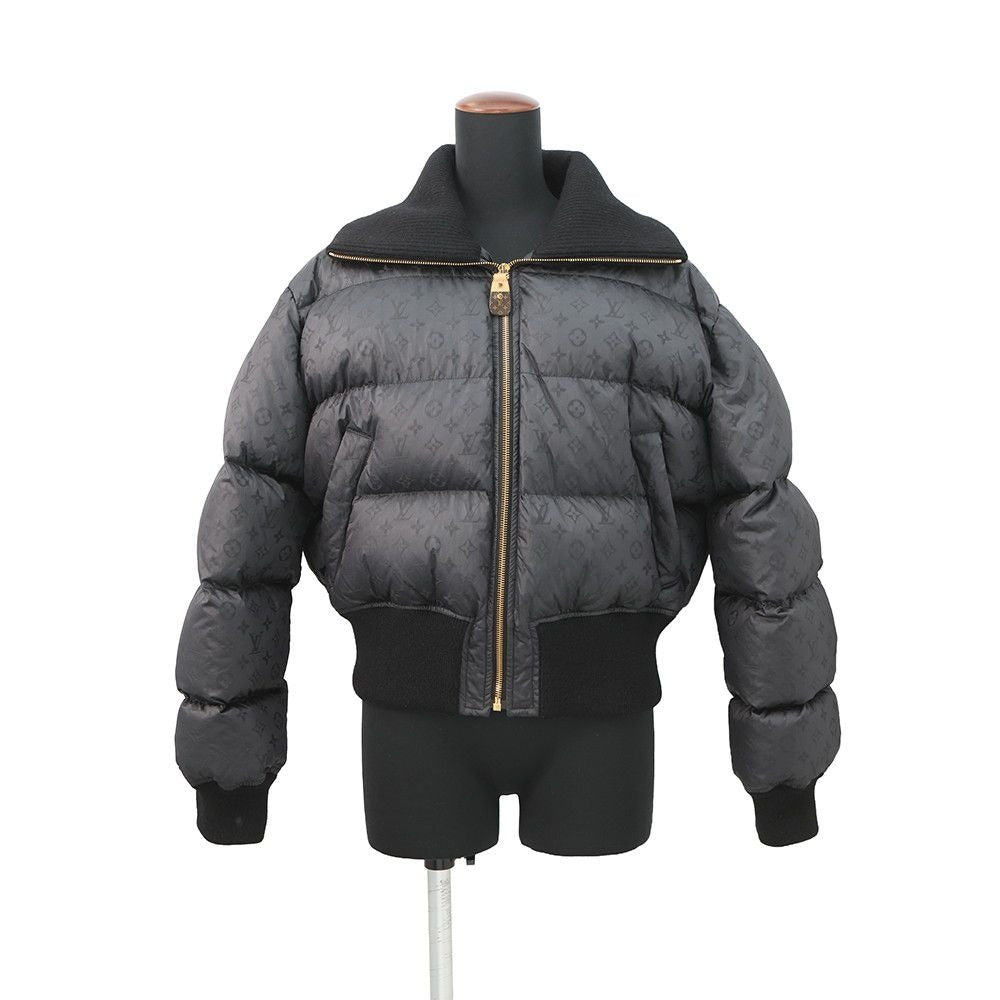 Louis Vuitton Down Jacket Cropped Monogram Puffa 38 Noir Black