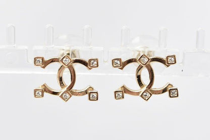 Chanel Earrings Accessories Chanel Earrings CC Rhinestone Gold