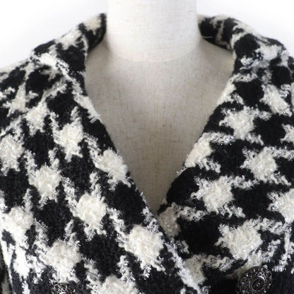 CHANEL P62358v47832 Wool Coco Mark Button Staggered Pattern Tweed Jacket Black
