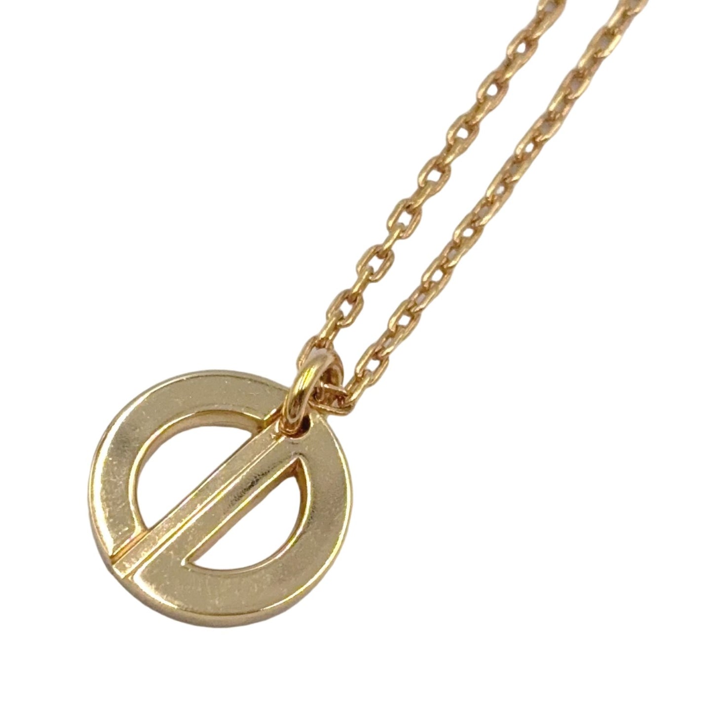 Dior CD Logo Circle Gold Plated Necklace
