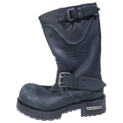 Balenciaga Venom Leather Long Boots Black