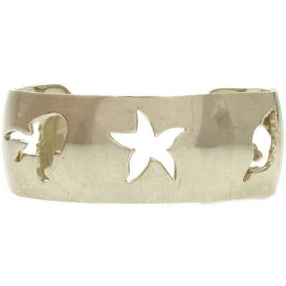 Hermes Silver Sea Motif 925 Bangle 1513