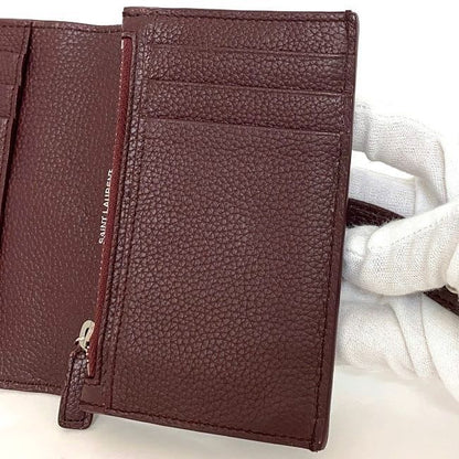 Saint Laurent Bifold Wallet Bordeaux