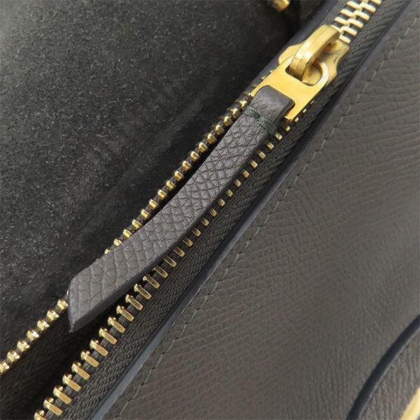 Celine 2way Bag Belt Bag Nano Calf Gray Gold Hardware Handbag Shoulder [storage