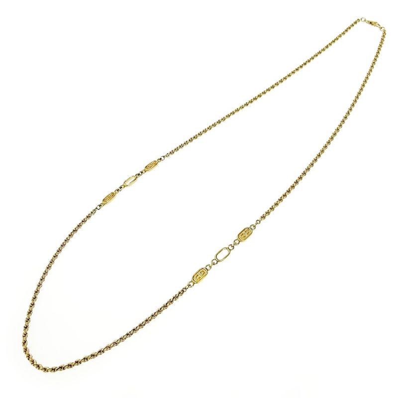 Christian Dior GP CD Logo Long Necklace Women Gold 412284 Necklace
