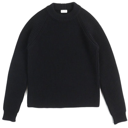 Saint Laurent Paris 574444 Wool Cashmere Bottleneck Long Sleeve Ribbed Knit