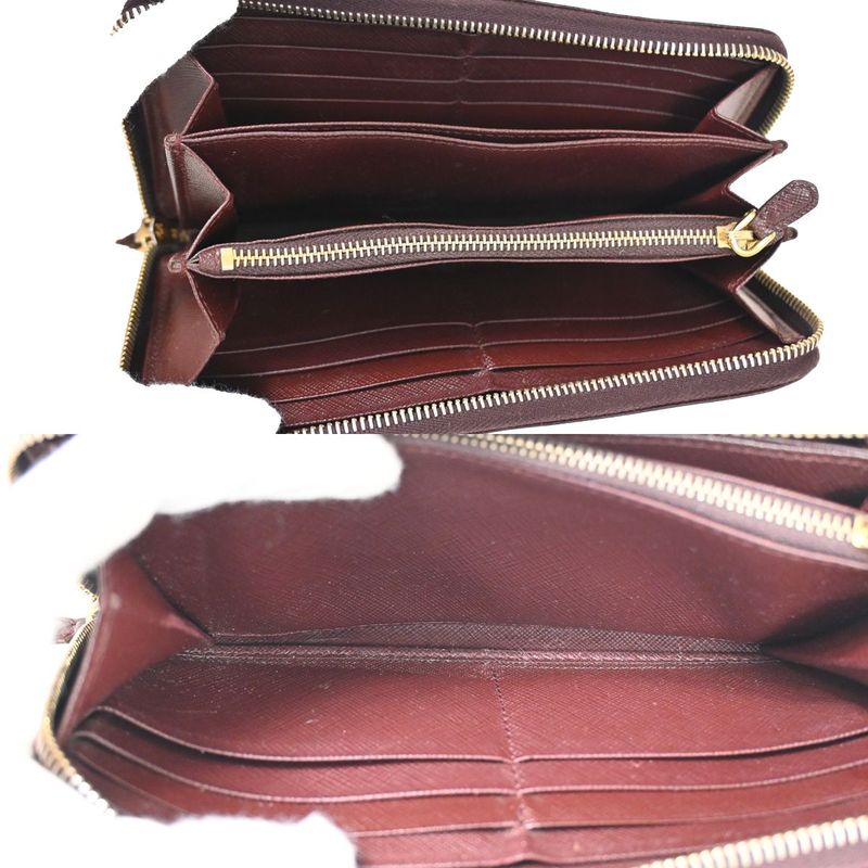 Prada Long Wallet Round Zipper Bordeaux Leather 02bs192