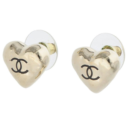 Chanel B22 C Coco Mark Heart Earrings Ladies
