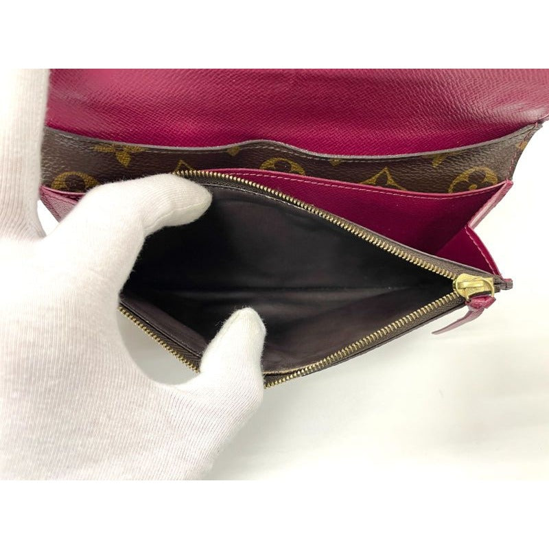 Louis Vuitton Monogram Portefeuille Emilie Zipper Long Wallet Brown — view 15
