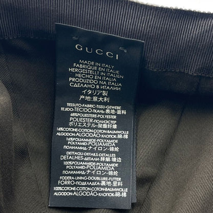 Gucci Hat Baseball Cap Leather GG Logo Blawan Men's Size XL