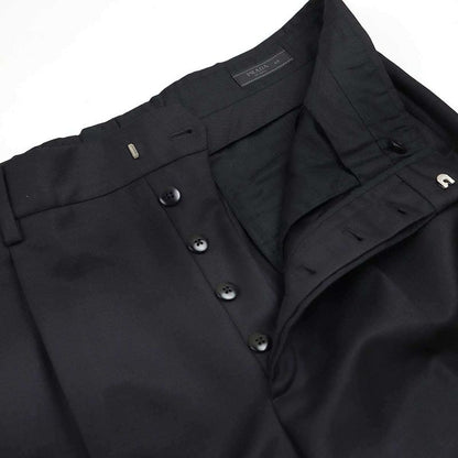 Prada 23ss Wool Mohair Slack Pants Up0214 Black 48